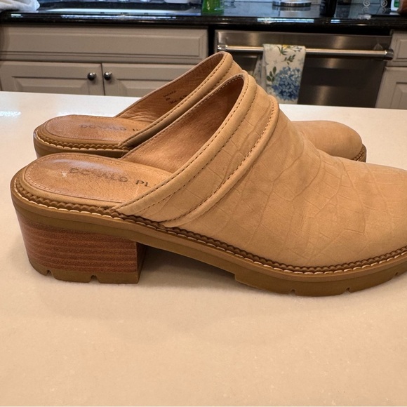 Donald Pliner Women's Sahara Crocco Wedge Mules Sand Size 8 - Picture 9 of 9